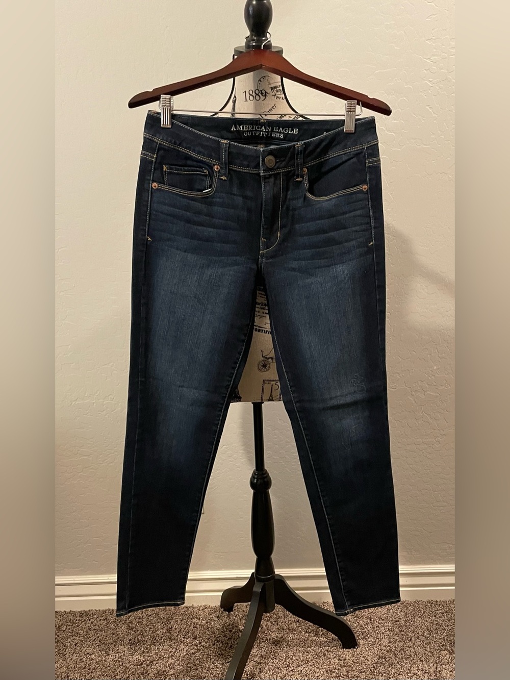 American Eagle Outfitters Women's Dark Indigo Skinny Jeans